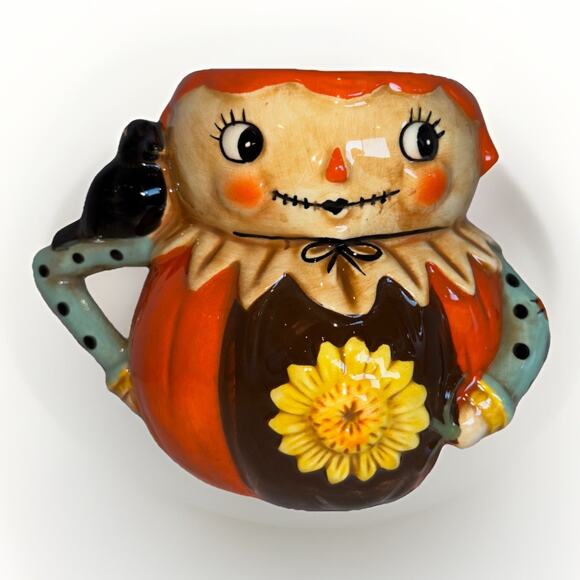 Johanna Parker Scarecrow Female Pumpkin Peeps Mug Thanksgiving Fall Halloween - Picture 1 of 4